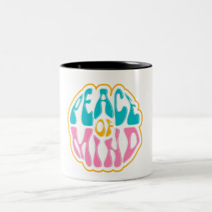 Caneca De Café Em Dois Tons paz de espírito design