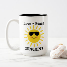 Caneca De Café Em Dois Tons Paz e Sol