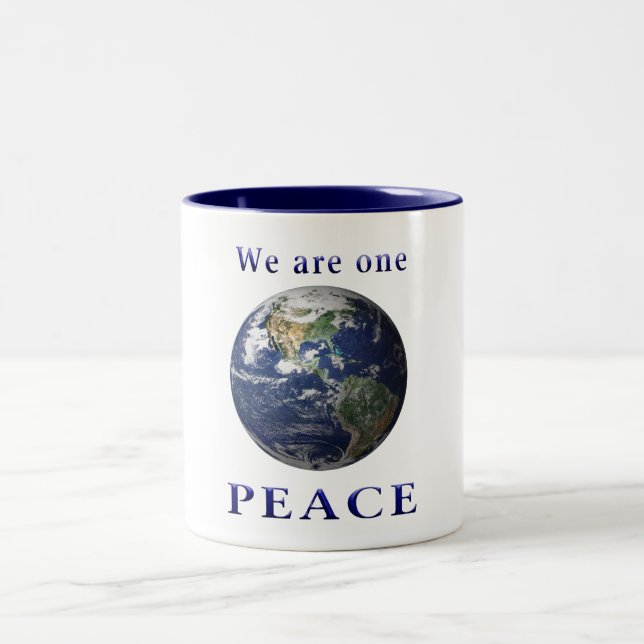 Caneca De Café Em Dois Tons Paz na Terra (Centro)