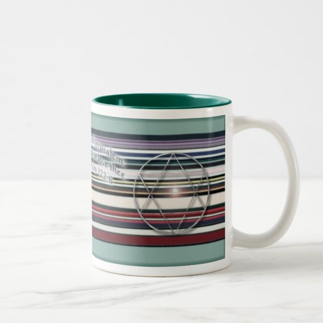 Caneca De Café Em Dois Tons Paz para Israel (Direita)