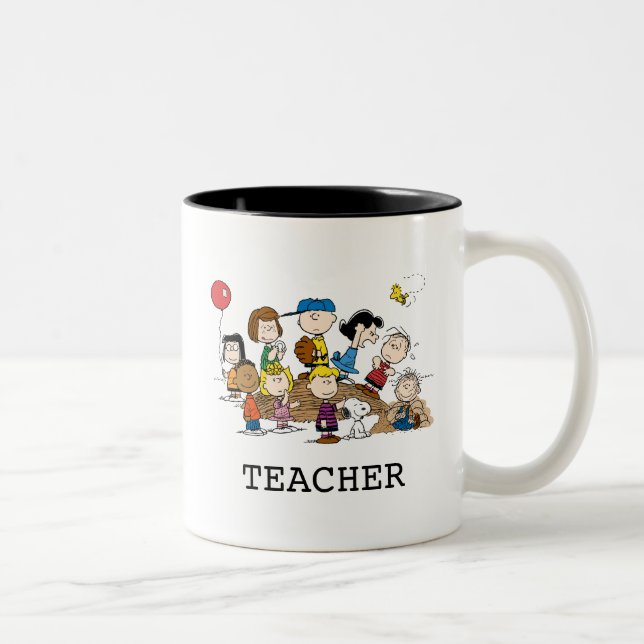 Caneca De Café Em Dois Tons Peanuts | The Gang Teacher (Direita)