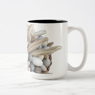 Caneca De Café Em Dois Tons Pebolha de madeira russa