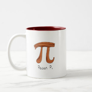 Caneca De Café Em Dois Tons Pecan Pi Cute Math Pi Day Coffee Mug