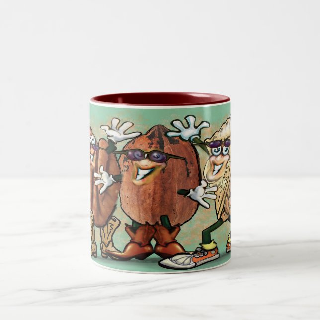 Caneca De Café Em Dois Tons Pecans - Mug De Café De Dois Tons (Centro)