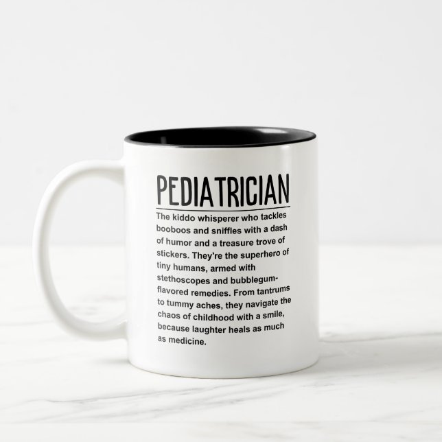 Caneca De Café Em Dois Tons Pediatra (Esquerda)