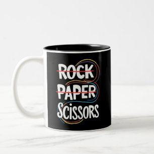Caneca De Café Em Dois Tons Pedra Papel Tesoura Lésbica Divertida Orgulho Gay 