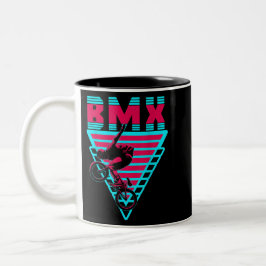 Caneca De Café Em Dois Tons Pedras de bicicleta estéticas BMX Freestyle