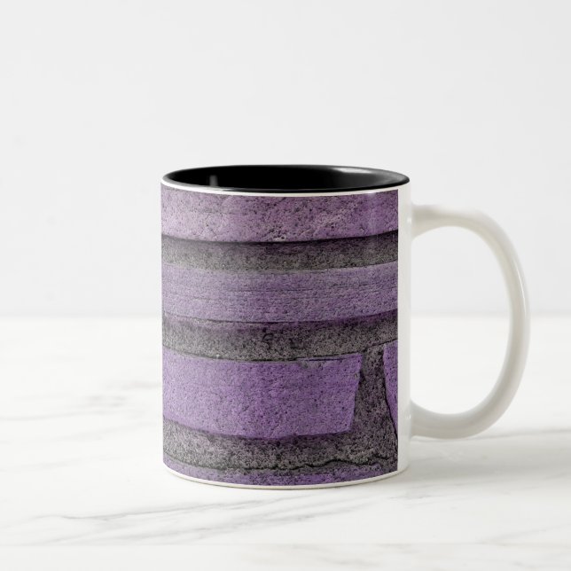 Caneca De Café Em Dois Tons pedras roxas (Direita)