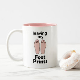Caneca De Café Em Dois Tons Pegada Deixando Minhas Pegadas Inspirador