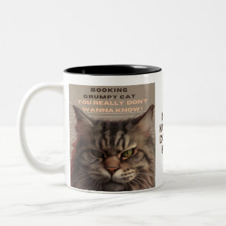 Caneca De Café Em Dois Tons "Pegando Gato Engraçado" Gato Engraçado Vai para P