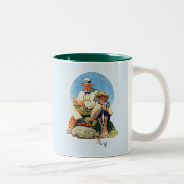 Caneca De Café Em Dois Tons Pegando o Grande (Direita)