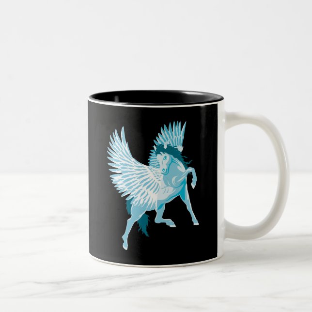 Caneca De Café Em Dois Tons Pegasus Mitologia Grega Cavalo Alado (Direita)