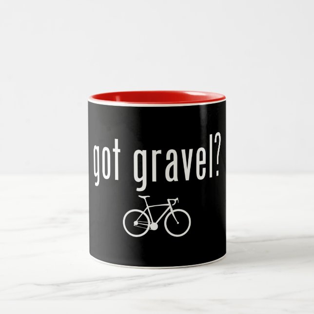 Caneca De Café Em Dois Tons Pegou Gravel Cycling (Centro)
