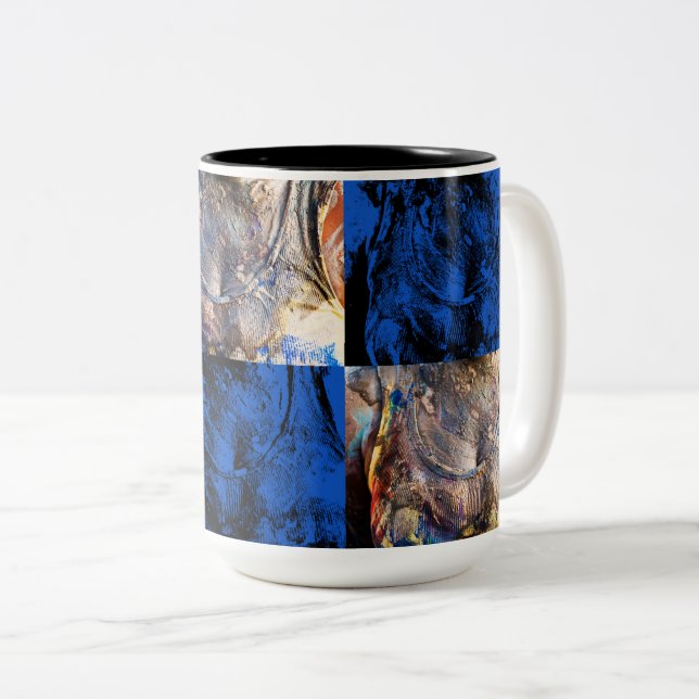 Caneca De Café Em Dois Tons peito de carnaval (Frente Esquerda)