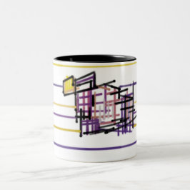 Caneca De Café Em Dois Tons Peixe-Anzol Verão Alegria
