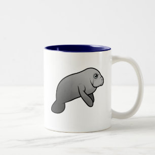 Caneca De Café Em Dois Tons Peixe-boi bonito