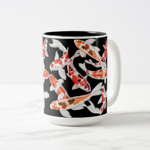 Caneca De Café Em Dois Tons Peixe Koi