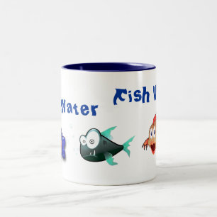 Caneca De Café Em Dois Tons Peixe N