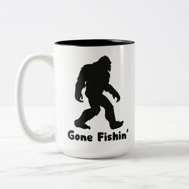 Caneca De Café Em Dois Tons Peixe-Pé-Grande Sasquatch (Esquerda)