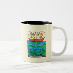 Caneca De Café Em Dois Tons Peixes Ahoy!