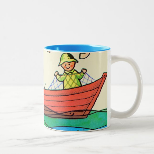 Caneca De Café Em Dois Tons Peixes Ahoy! (Direita)