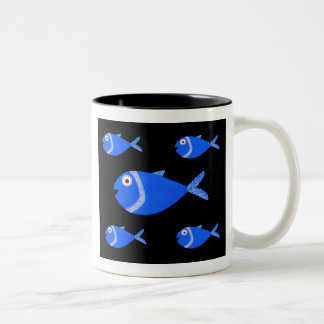 Caneca De Café Em Dois Tons Peixes da fritada