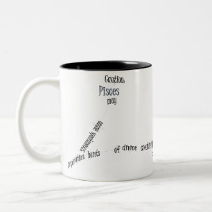 Caneca De Café Em Dois Tons Peixes divertida e Inspirador para uso diário e pr