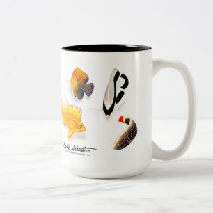 Caneca De Café Em Dois Tons Peixes havaianos endémicos, edição especial