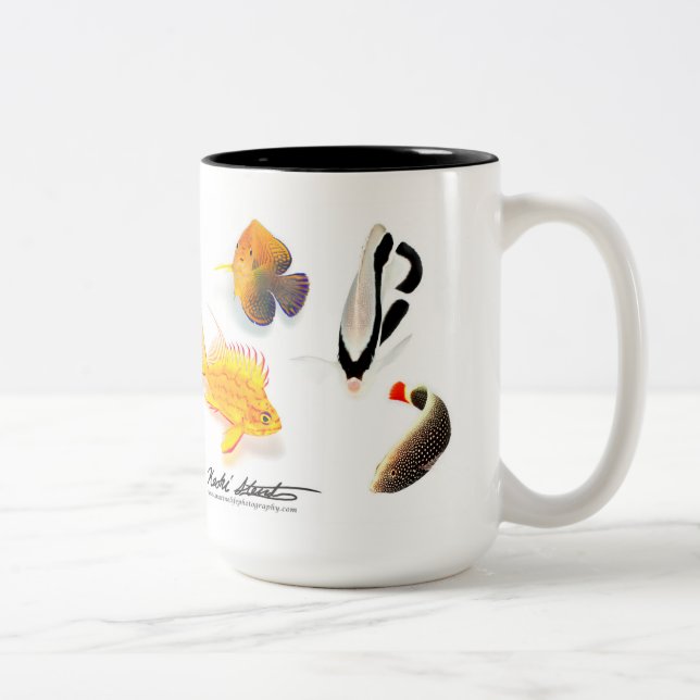 Caneca De Café Em Dois Tons Peixes havaianos endémicos, edição especial (Direita)