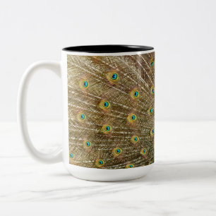Caneca De Café Em Dois Tons Pelas Caudas de Peacock