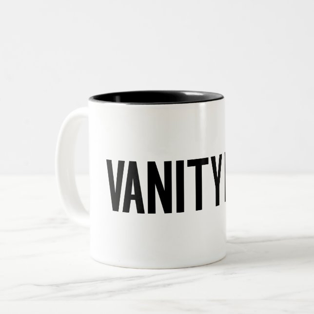 Caneca De Café Em Dois Tons Pele de Vanity Black (Frente Esquerda)