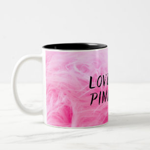Caneca De Café Em Dois Tons Peles finas de Felpudo rosa