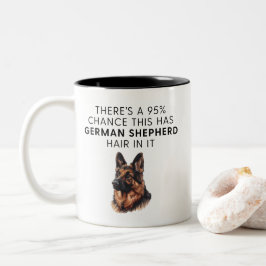 Caneca De Café Em Dois Tons Pelo de Cachorro Pastor Alemão Engraçado