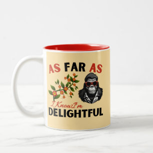 Caneca De Café Em Dois Tons Pelo que eu sei, sou um macaco engraçado