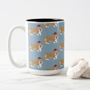 Caneca De Café Em Dois Tons Pembroke de Natal Welsh Corgi