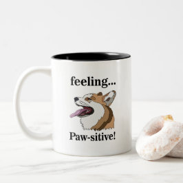 Caneca De Café Em Dois Tons Pembroke Welsh Corgi Cachorro Fofo