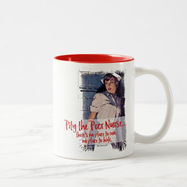 Caneca De Café Em Dois Tons Pena com a enfermeira pobre (Direita)