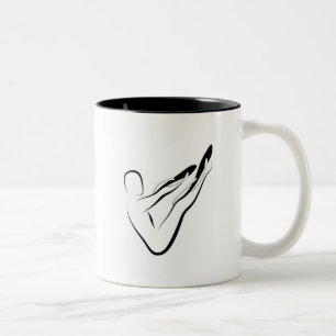 Caneca De Café Em Dois Tons Penas de pilates