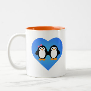 Caneca De Café Em Dois Tons Penguin Love