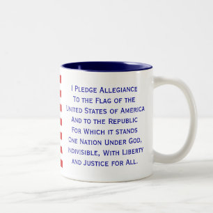 Caneca De Café Em Dois Tons Penhor de Lealdade Flag Mug