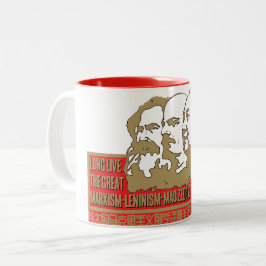 Caneca De Café Em Dois Tons Pensamento Marxismo-Leninismo-Mao Zedong