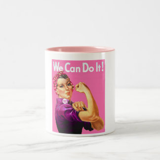 Caneca De Café Em Dois Tons Pense o rosa