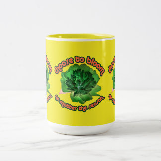 Caneca De Café Em Dois Tons peônia verde