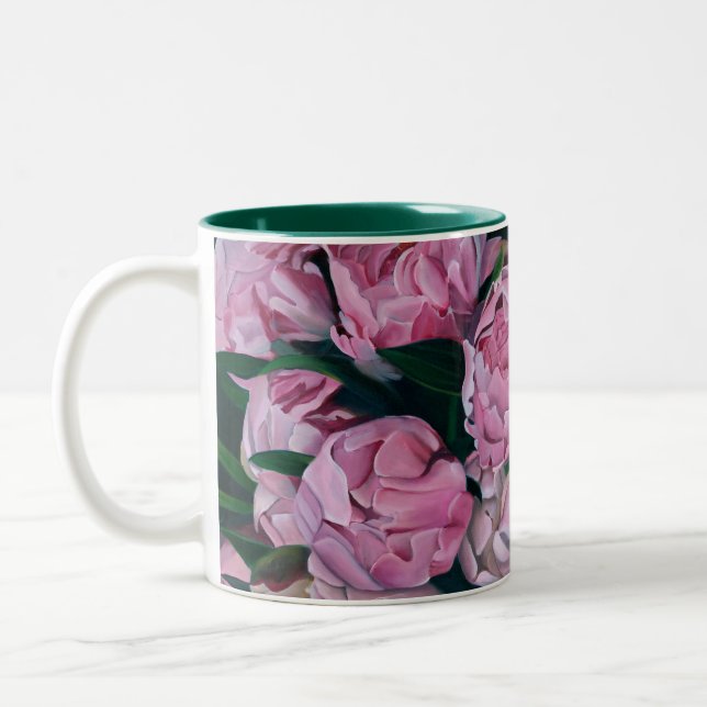 Caneca De Café Em Dois Tons Peonies Mug (Esquerda)