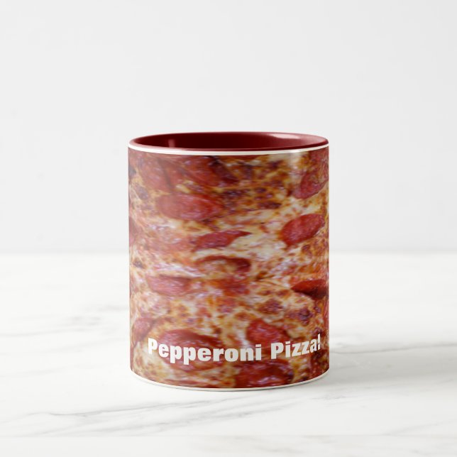 Caneca De Café Em Dois Tons Pepperoni Pizza Mug (Centro)
