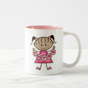 Caneca De Café Em Dois Tons Pequena aniversário de 3 anos de Camisetas e prese