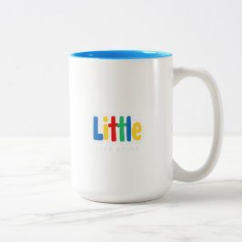 Caneca De Café Em Dois Tons Pequena Tipografia Colorida