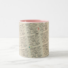Caneca De Café Em Dois Tons Pequenas afirmações positivas e citações de vida
