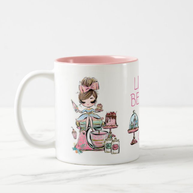 Caneca De Café Em Dois Tons Pequenas empresas - cupcakes (Esquerda)
