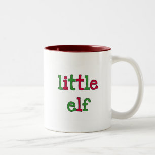 Caneca De Café Em Dois Tons Pequenas T-shirts e presentes no Feriado do Elf